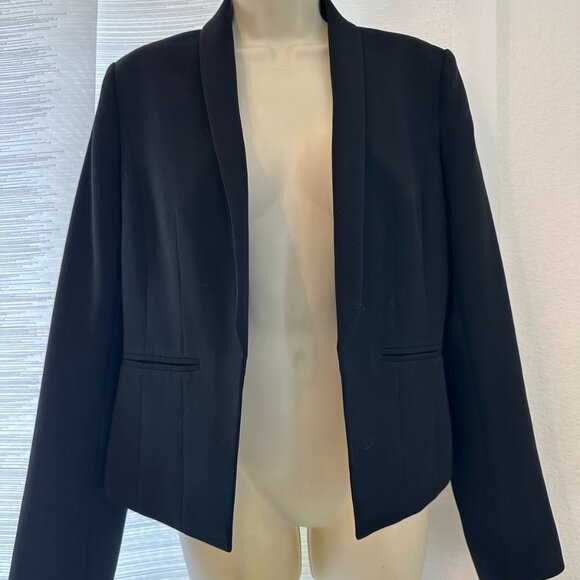 Halogen Black Open Front Blazer – Size 8 – Classic Workwear Jacket - Picture 1 of 4
